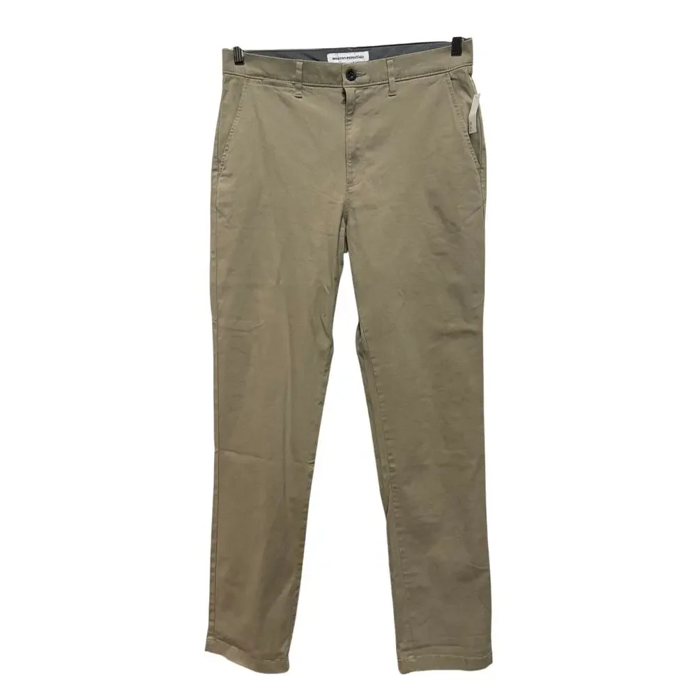 New Amazon Essentials Chino Pants Men's 32 X 34 Tan Khakis (Read note)